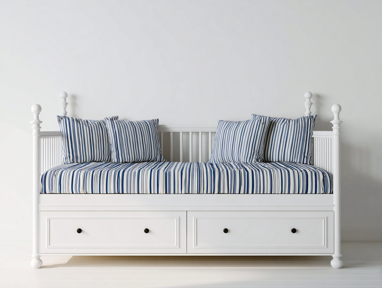 Canapé lit - Bois-panneaux de bois - 205 x 98 x 103 cm - Blanc - Style classique avec rangement intégré
