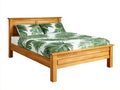 Lit double - Bois - 210 x 160 x 110 cm - Bois naturel - Style rustique