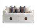 Canapé lit - Bois-panneaux de bois - 204 x 97 x 99 cm - Blanc - Style classique avec rangement intégré