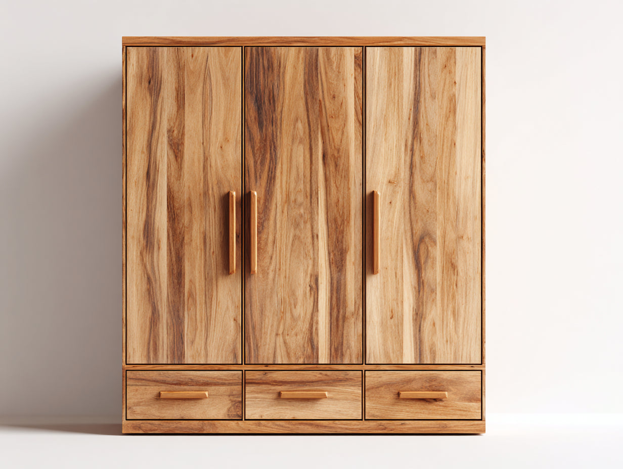 Armoire - Bois - 150 x 55 x 190 cm - Bois naturel - Style contemporain