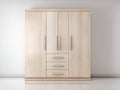Armoire - Bois manufacturé - 160 x 52 x 185 cm - Chêne clair - Design moderne