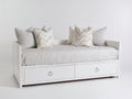 Canapé lit - Bois-panneaux de bois - 203 x 96 x 88 cm - Blanc - Style moderne avec rangement intégré